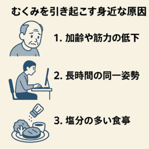 むくみを引き起こす身近な原因