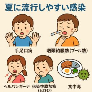 夏に流行する感染症について
