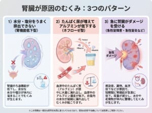 腎臓が関係するむくみの3つのタイプ
