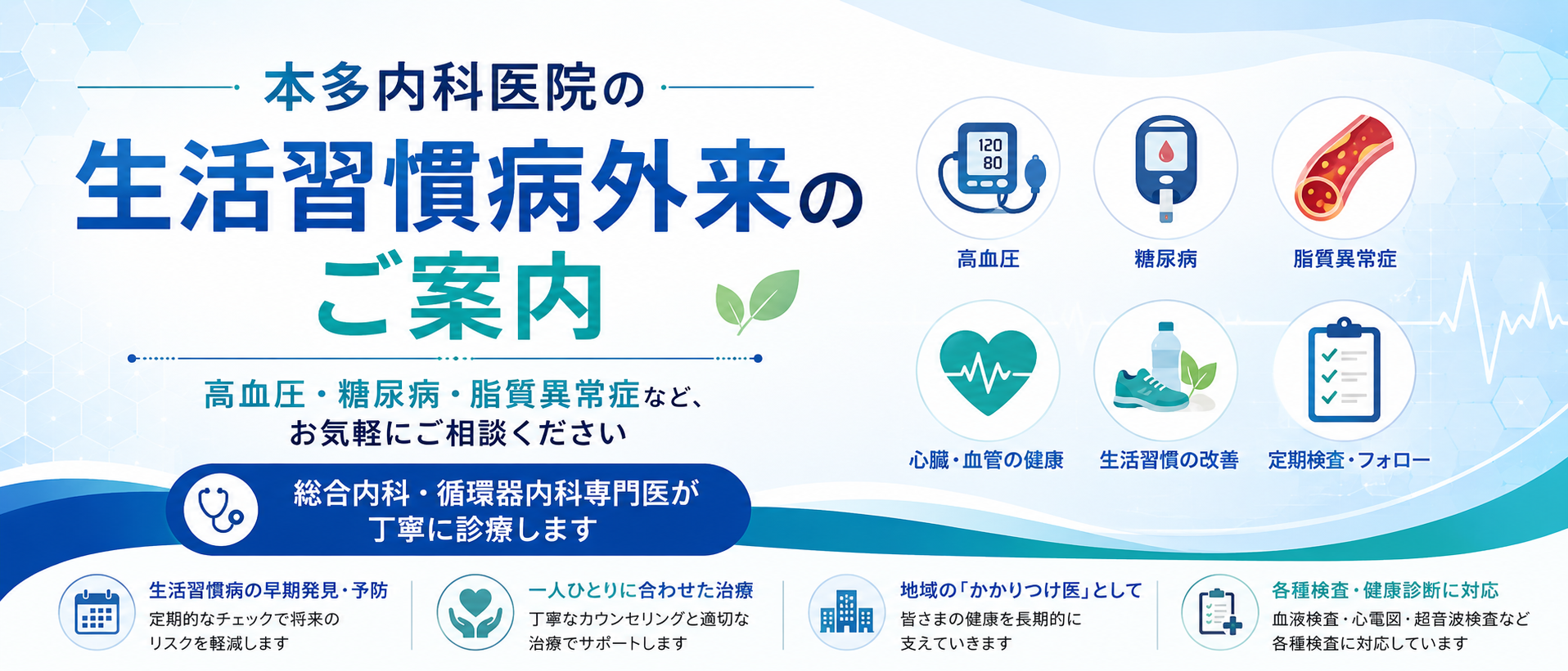 本多内科医院の生活習慣病外来のご案内