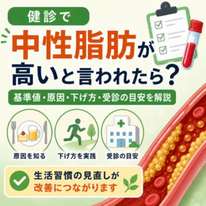 中性脂肪は、生活習慣の見直しが改善につながります